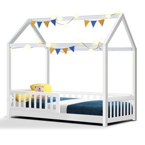 Artiss Wooden Bed Frame Kids House Beds Single