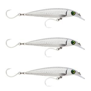 3x Rapala 14cm Saltwater X Rap Long Cast Sink Minnow Fishing Lures - Ghost
