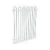 ProtectorAl 350 - 1200 x 1500mm Pearl White Aluminium Loop Top Pool Fence Panel With Mid Rail