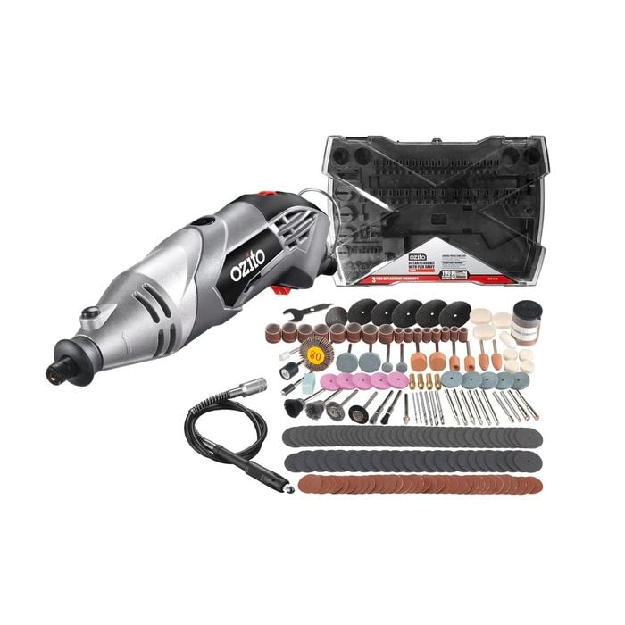 Ozito 170W Rotary Tool Kit With 190 Accessories