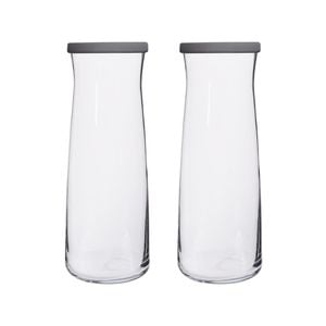 LAV Vera Glass Carafes - 1.2L - Grey Lid - Pack of 2