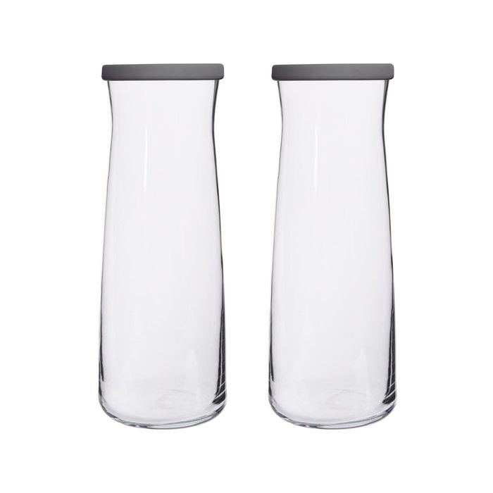 LAV Vera Glass Carafes - 1.2L - Grey Lid - Pack of 2