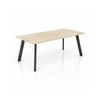 Olg Flare Table 4 Leg Black Frame New Oak Ravine Top L1800mm X W900mm
