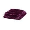 Bloomington 375gsm 1 Ply Solid Faux Mink Blanket Queen 200x240 cm Plum