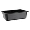 Vogue Gastronorm Container Polycarbonate Gn 1/2 Black 100mm 6ltr Commercial Kitchen Food Storage Pan