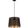 CLA Lighting Penshade Interior Slanted with Flower Pattern Laser Cut Pendant Light Black