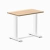 Desky Fixed Height Mini White Ash Hardwood Desk 800 X 500mm White Frame