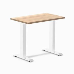 Desky Fixed Height Mini White Ash Hardwood Desk 800 X 500mm White Frame