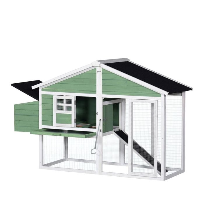Yes4pets Green Large Chicken Coop Rabbit Hutch Ferret Cat Cage Hen Chook Cat Kitten House