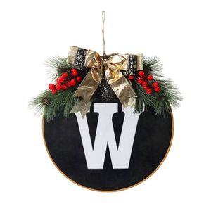 Stylish Christmas Wreath Door Hanging Decoration [Black]