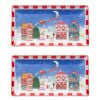 2PK Porto Porcelain Night Before Rectangle Platter 29cm Multi-Coloured
