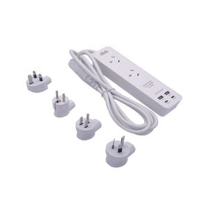 Click 2 Outlet Travel Power Board With PD45W USB Charger