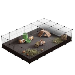 Advwin DIY Pet Playpen 32 Panels Small Animal Cage Rabbit Hutch Hamsters Pet Playpen