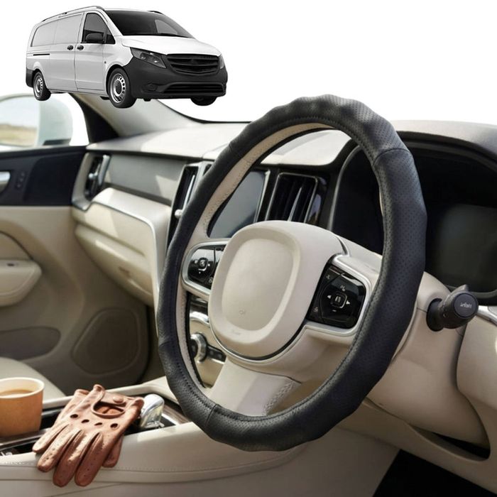 Australian Goose Steering Wheel Cover for Mercedes-Benz Vito Van 2014 - Current (W447) Circle Black