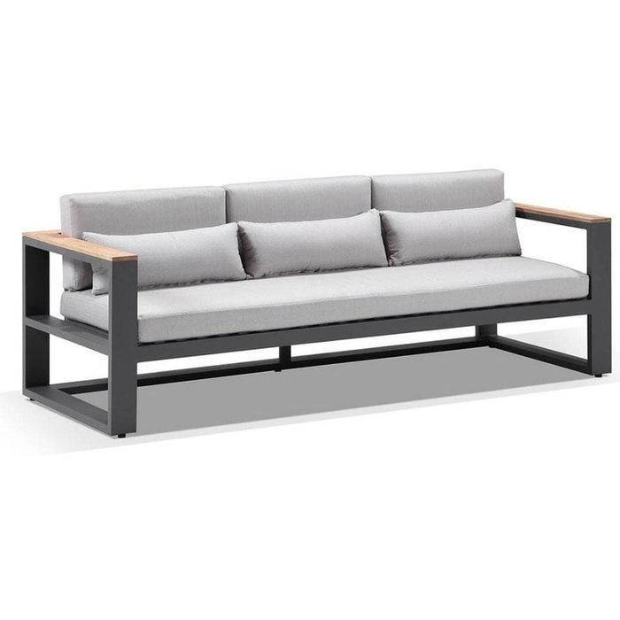 Balmoral 3 Seater Outdoor Aluminium And Teak Lounge
