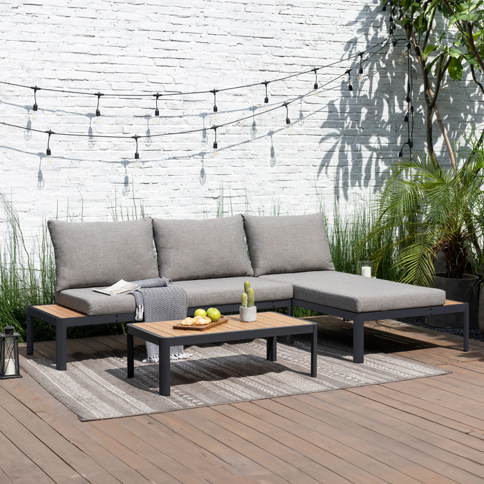 Mimosa 3 Piece Italica Aluminium Corner Set
