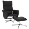 vidaXL Massage Recliner Chair with Footstool Single Sofa Black Faux Leather