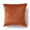 Dreamaker Haven Velvet Quilted Cushion Rust 50x50cm