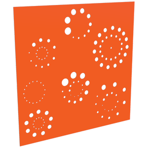 ProtectorAl 300-1200w x 300-1200h Orange/Gloss White Fireworks Unframed Composite Deco Panel