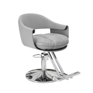 Lauft Grey Salon Stool Swivel Chair Backrest Barber Hair Dresser Hydraulic Lift