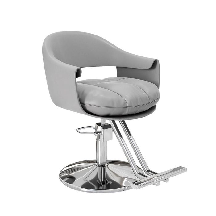 Lauft Grey Salon Stool Swivel Chair Backrest Barber Hair Dresser Hydraulic Lift