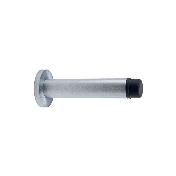 Zanda 85mm Satin Chrome Skirting Door Stop Concealed Fix 