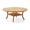 Solomon 1.8M Round Teak Timber Outdoor Dining Table With Lazy Susan