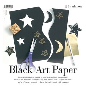 Strathmore Black Art/sketching Pad - 35 Sheets 124gsm Assorted Colours