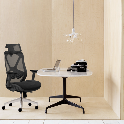 MIUZ Ergonomic Mesh Office Chair Gaming Executive Fabric Seat Headrest Black Bunnings Australia