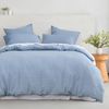 Dreamaker Aubrey Jacquard Quilt Cover Set Cornflower King Single