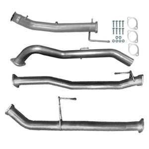 Ignite Exhausts Turbo Back For Nissan D23 Navara Series 5 Np300 3" With Straight Pipe Only Raw Aluminised Steel