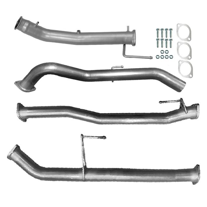 Ignite Exhausts Turbo Back For Nissan D23 Navara Series 5 Np300 3" With Straight Pipe Only Raw Aluminised Steel