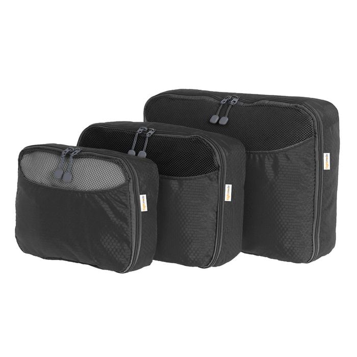 3pc Flightmode S26cm/M31cm/L38cm 210d Polyester Packing Cube Set - Blue