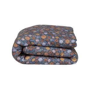 Ecology Sea Coverlet  Size 260 x 240cm Blue/Clay/Pink Bedding