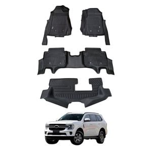 AUSGO 3-Row Set 7D Injection Floor Mats for Ford Everest Next-Gen 7-Seat 2022-Onwards Floor Liners