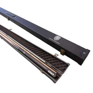 Ats Pioneer Black 57 Inch 1pc Cue American Ash Shaft With Wood Logo Embedded X2 With Ats Cue Case