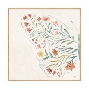 Artey | Wildflower Vibes VI No Words - Framed Canvas - Natural Frame - 84 x 84cm