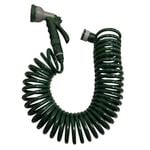 Garden Basics 15m Spiral Garden Hose with Spray Gun