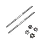 45.5cm Stainless Dumbell Bar - 28mm Diameter