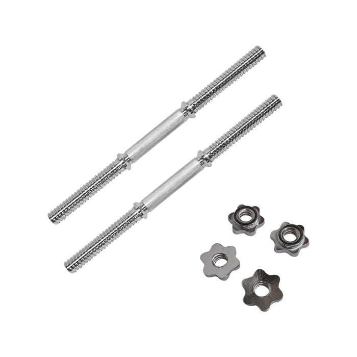45.5cm Stainless Dumbell Bar - 28mm Diameter