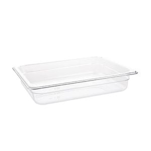 Vogue Gastronorm Food Pan Clear Polycarbonate Gn 1/2 65mm Commercial Kitchen Storage
