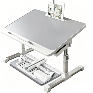 Catzon Laptop Desk For Bed With Drawer & Usb Port & Book Stand-grey