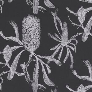 Porter's Paints A4 Sample Charcoal Banksia Wallpaper