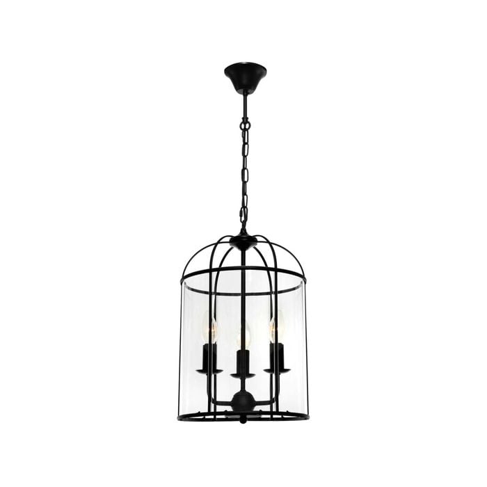 Cougar Lighting Clovelly 3lt Pendant Light Black
