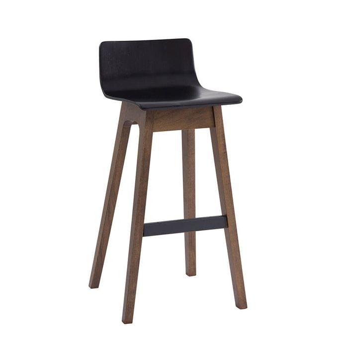 Modern Furniture AVA 44x88cm Bar Stool - Black & Walnut