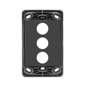 HPM Grey VIVO 3 Gang Grid Only Wall Switch