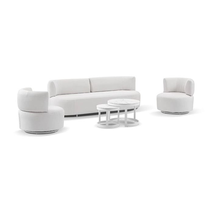 Onslow 3+1+1 Outdoor Lounge In Sunbrella With Round Coffee Table Set Canvas
