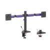 Brateck LDT89-C024L Matte Black Amethyst Articulating RGB Lighting Gaming Dual Monitor Arm, Fit Screen Size: 17'-32' (LS)