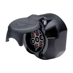 Narva 12V 30A 7 Pin Large Round Plastic Trailer Socket