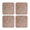 4PK Ladelle Splice Hardboard Square Cup Coaster 10cm Holder - Ginger